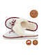 Leder Damen Hausschuhe Rote