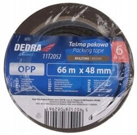 Verpackungsfolie 48mm x 66m in Braune Farbe 6 Stück