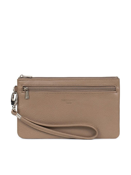 Hexagona Leder Damenbrieftasche Braun