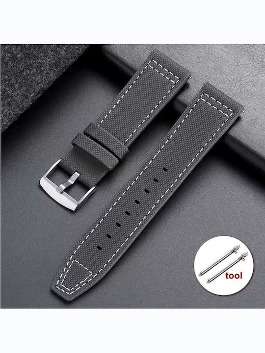 Leather Strap Grey 20mm