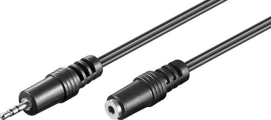PremiumCord Кабел за звук 3.5mm мъжки - 3.5mm женски Черен 5m