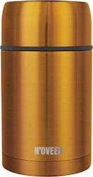 N'Oveen Thermos Bottle Stainless Steel BPA Free 800ml Brown with Handle