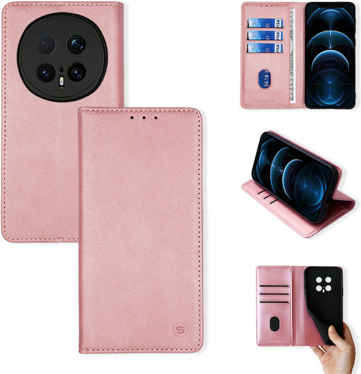 Θήκη Πορτοφόλι Vintage Magnet Wallet Sonique Honor Magic8 Pro 5g Ροζ Χρυσό