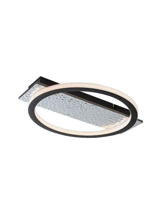Rabalux Smart Deckenleuchte montieren 40cm Schwarz mit Integrierte LED und Fernbedienung