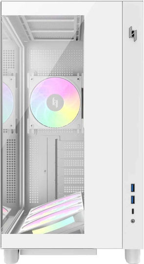 GameMax NEX C53 WH Computergehäuse mit Seitenfenster Weiß