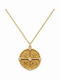CHrysolithos Halskette Konstantin Talisman aus Vergoldetem Silber mit Zirkon AKR1335
