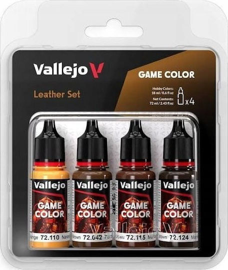 Acrylicos Vallejo Modellbau-Farben Leder Set 18ml 4 Stück