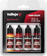 Acrylicos Vallejo Modellbau-Farben Rot 18ml 4 Stück