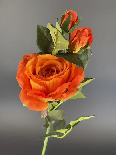 Neda Shop Dekorative Künstliche Blumen Orange Rosen 56cm