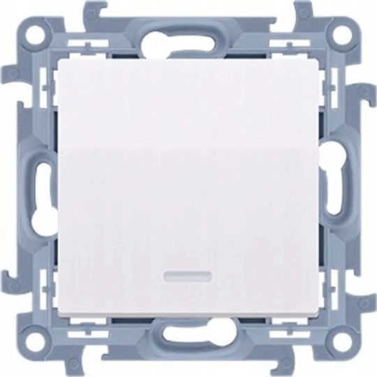 Kontakt-Simon Recessed Wall Switch without Frame Aller Retour White