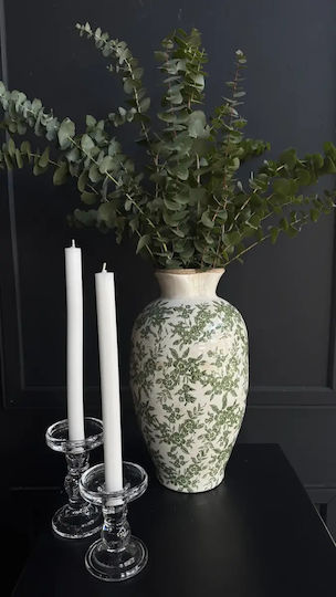 Decorative Ceramic Ecru Vase 21xH38cm