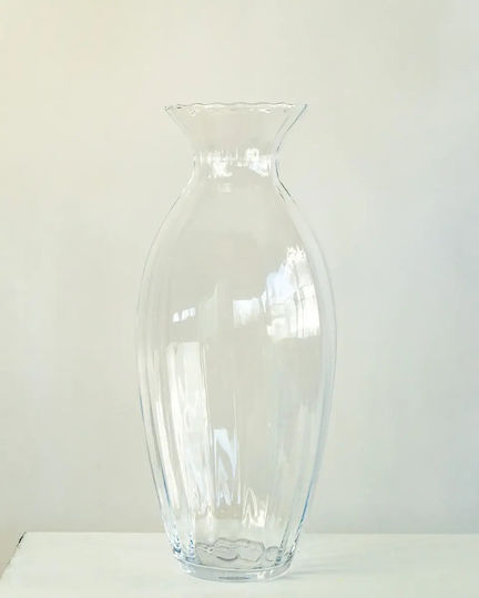 Decorative Floor Glass Transparent Vase 22xH50cm