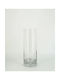 Decorative Glass Transparent Vase Φ14xH37cm