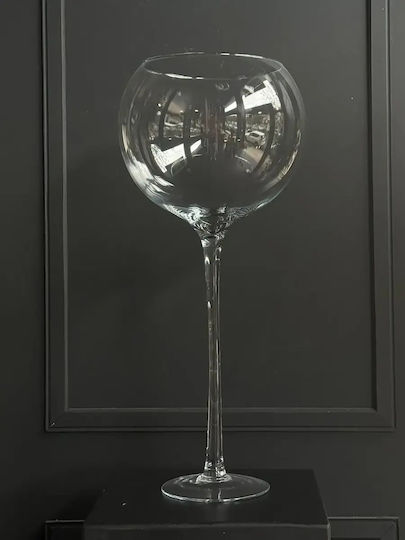 Decorative Glass Transparent Vase Φ30xH80cm