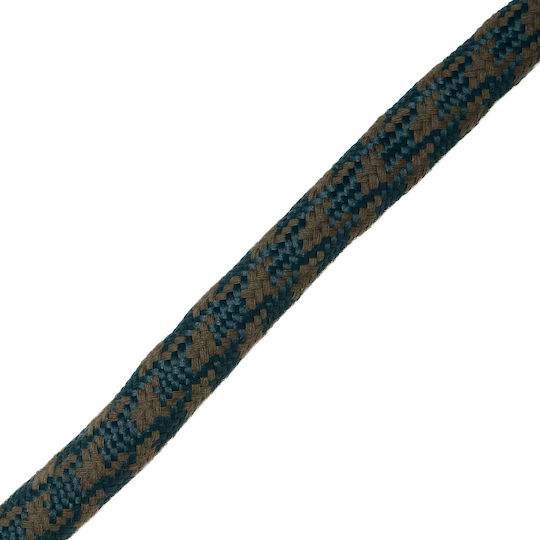 Round Cotton Recycled Rayon Dark Green Khaki Lace 1.2cm Meter
