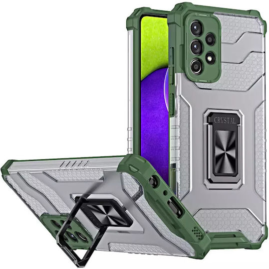 Kristall Ring Hülle Kickstand Robuste Schutz Hülle Samsung Galaxy A72 4G Grüne