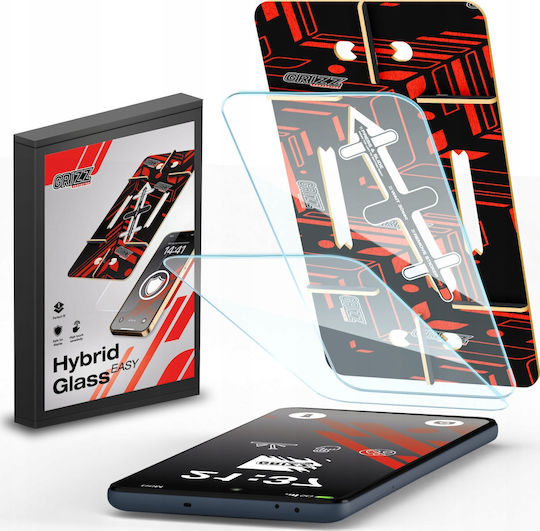 Grizzglass Hybrid Glass Hybridglass Easy Compatible with Huawei Nova 12s 2 Pieces