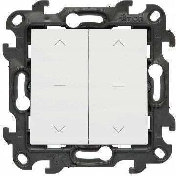 Kontakt-Simon Recessed Wall Switch for Rolling Shutters Two-Way Without Frame White
