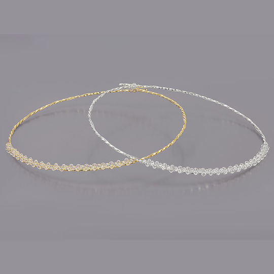 Handgefertigte Hochzeitskronen Versilbert 1210 Gold