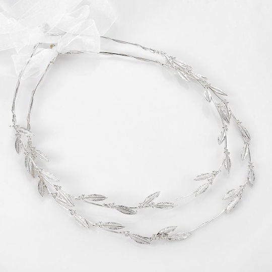 Handgefertigte Hochzeitskronen Olive Victoria 267 Versilbert