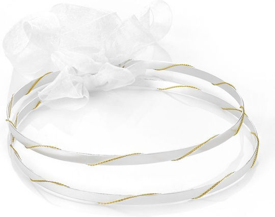 Handgefertigte Hochzeitskronen Edyta 511 Versilbert