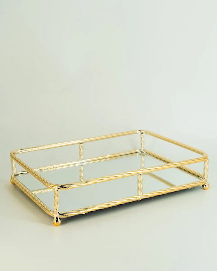 Hochzeits-Tablett aus Metallisch Gold