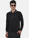 Polo Long Sleeve Black Blouse