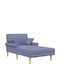 Moderner Stoff Liegestuhl Blau M106xB174xH86cm