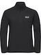Winter Women's Fleece Blouse with Neckline with Zipper Black