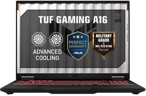 Asus Tuf Gaming A16 16" IPS FHD+ 144Hz (Ryzen 7-260/16GB/512GB SSD/GeForce RTX 5060/Fără sistem de operare) (Tastatură US)