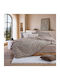 Nef-Nef Homeware Wild Комплект чаршафи King Size с еластична лента 180x200+35см Бежов (4 бр)