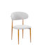 Folegio Dining Chair with Fabric Upholstery Grey 46x55x80cm
