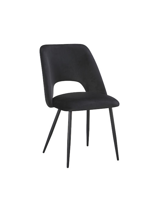 Nelda Ess- und Küchenstühle Samt Schwarz 44x58x...
