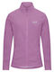 Winter Women's Fleece Blouse with Neckline Zipper Purple