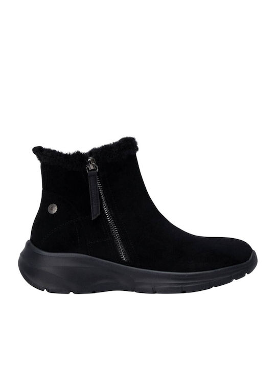 Women's Ankle Boots with Fur Black