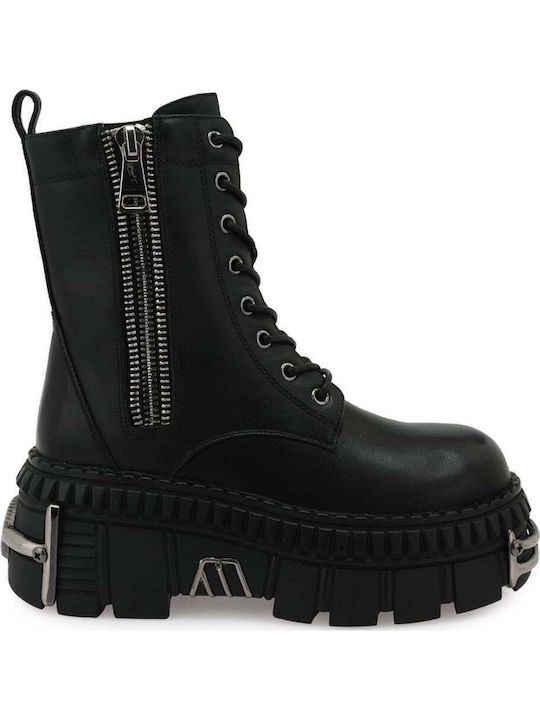 DRAGON & BLAZE Schwarz Kampfstiefel