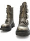 Damen Stiefeletten mit Mittelabsatz Khaki