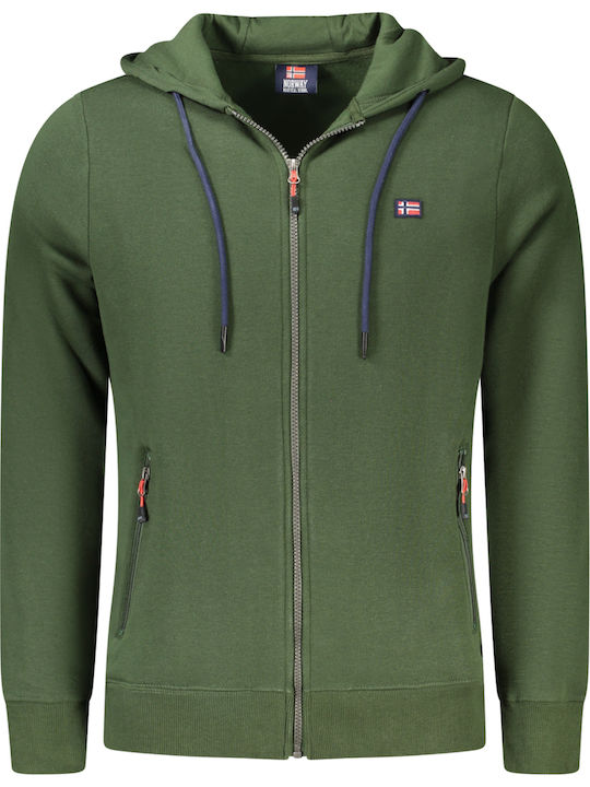 Hooded Cardigan Green