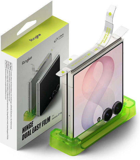 Ringke Hinge Dual Easy Film 2 Pack Mobile Screen Protector Compatible with Samsung Galaxy Z Flip8 Clear