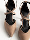 Wildleder Pumps mit Stiletto Absatz & Riemchen Braun