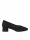 Wildleder Pumps mit niedrigem Absatz Schwarz