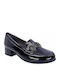 Leder Damen Mokassins in Schwarz Farbe