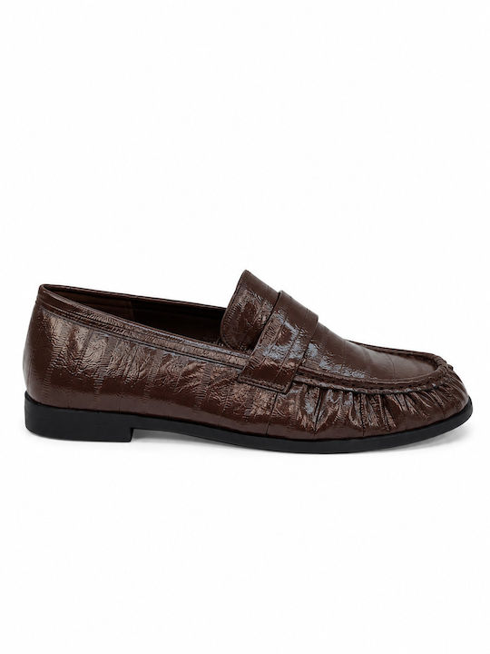 Sweet Shoes Λουστρίνι Γυναικεία Loafers σε Καφέ Χρώμα