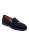 Wildleder Damen Mokassins in Blau Farbe