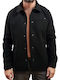 Long Sleeve Overshirt in Narrow Fit Black