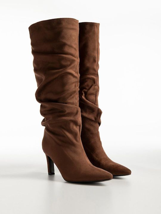 Bozikis Wildleder Damenstiefel mit hohem Absatz...