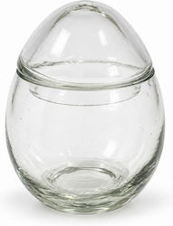 Glass Egg Candle Holder Lid Φ6cm