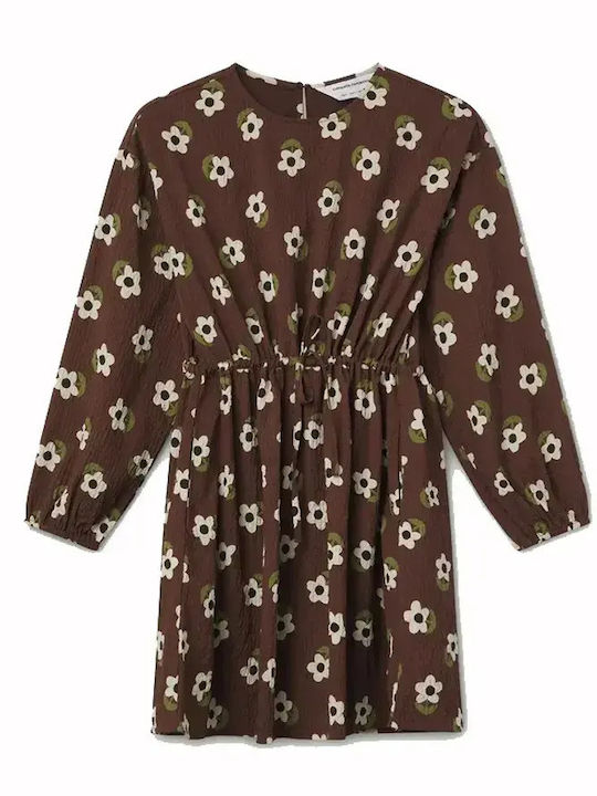 Summer Mini T-Shirt Dress Brown