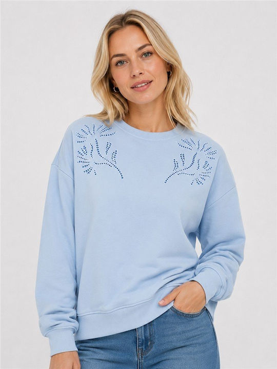 Long Women's Light Blue Sweatshirt