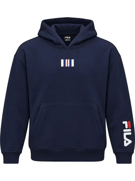 FILA Полар Детски Суичър с Качулка Тъмносин